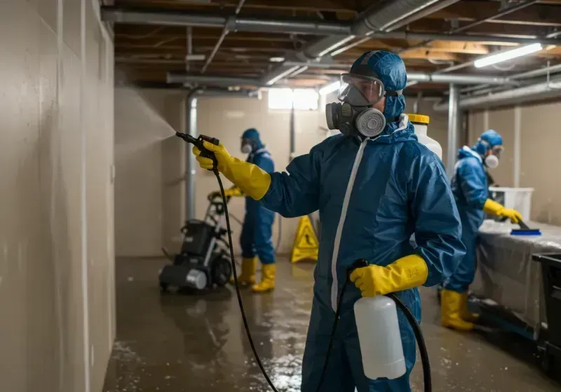 Basement Sanitization and Antimicrobial Treatment process in Boone County, IN