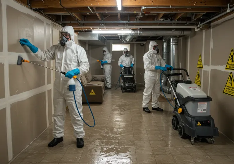 Basement Moisture Removal and Structural Drying process in Boone County, IN